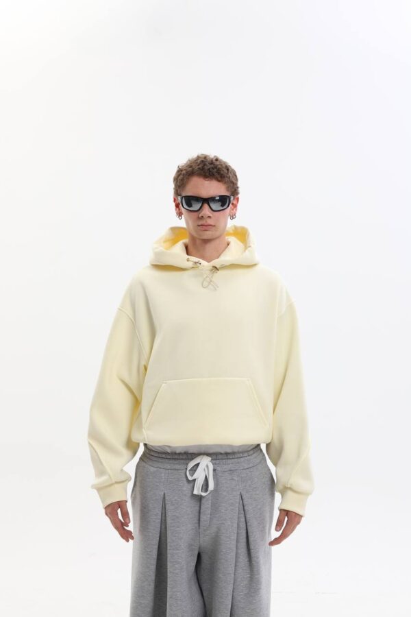 Cropped hoodie Молочный