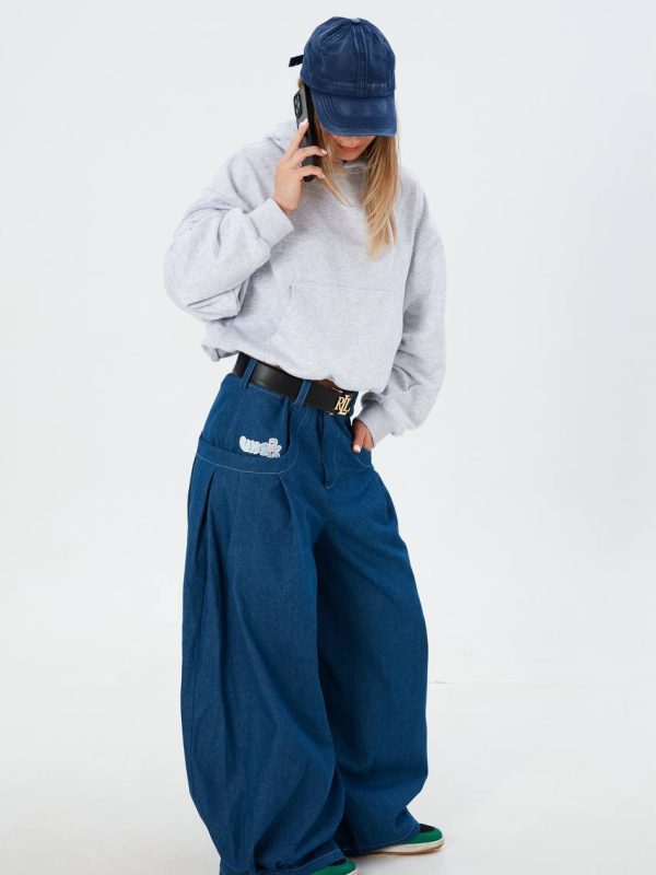 Dark Blue Baggy Pants