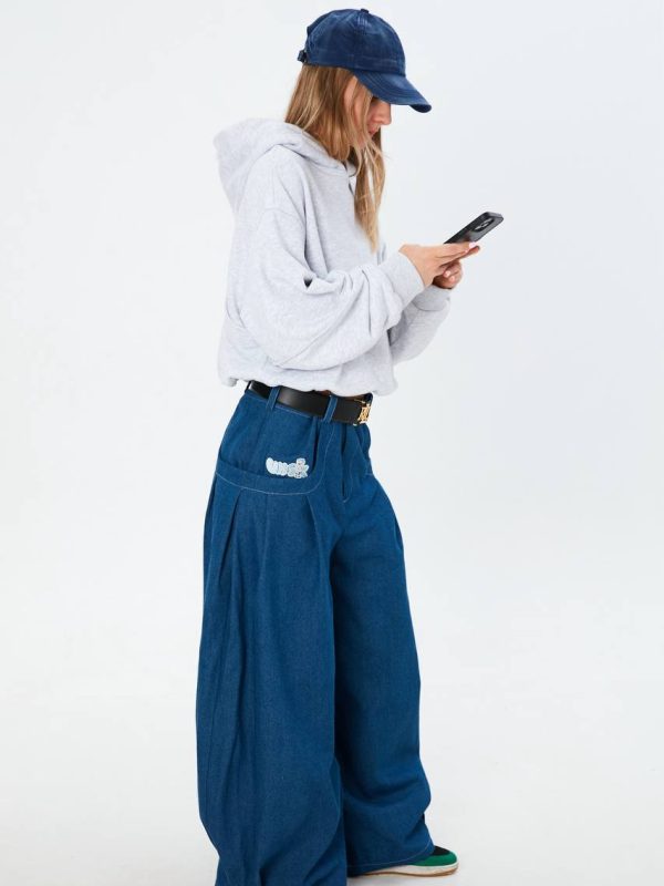 Dark Blue Baggy Pants
