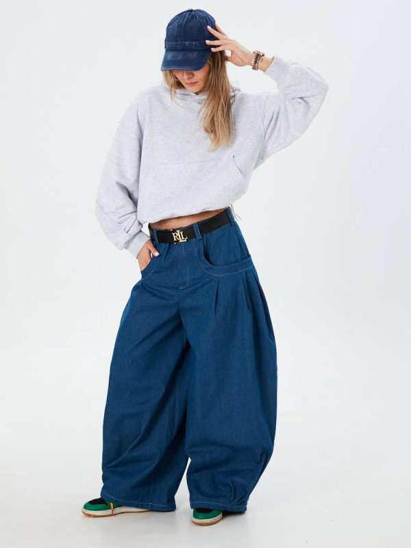 Dark Blue Baggy Pants