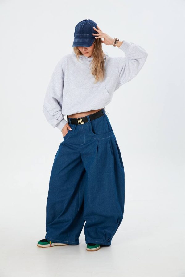 Dark Blue Baggy Pants — изображение 3