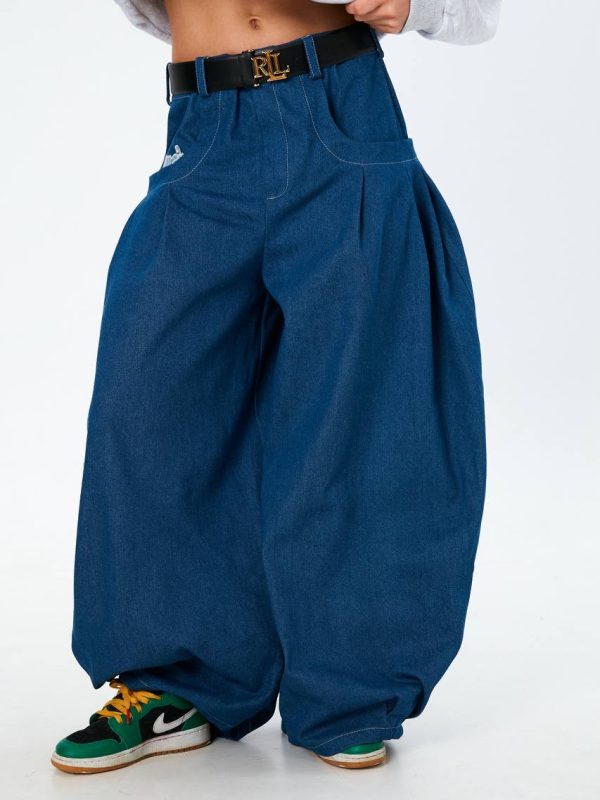 Dark Blue Baggy Pants