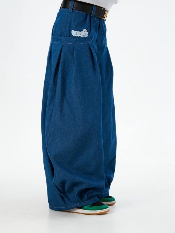 Dark Blue Baggy Pants